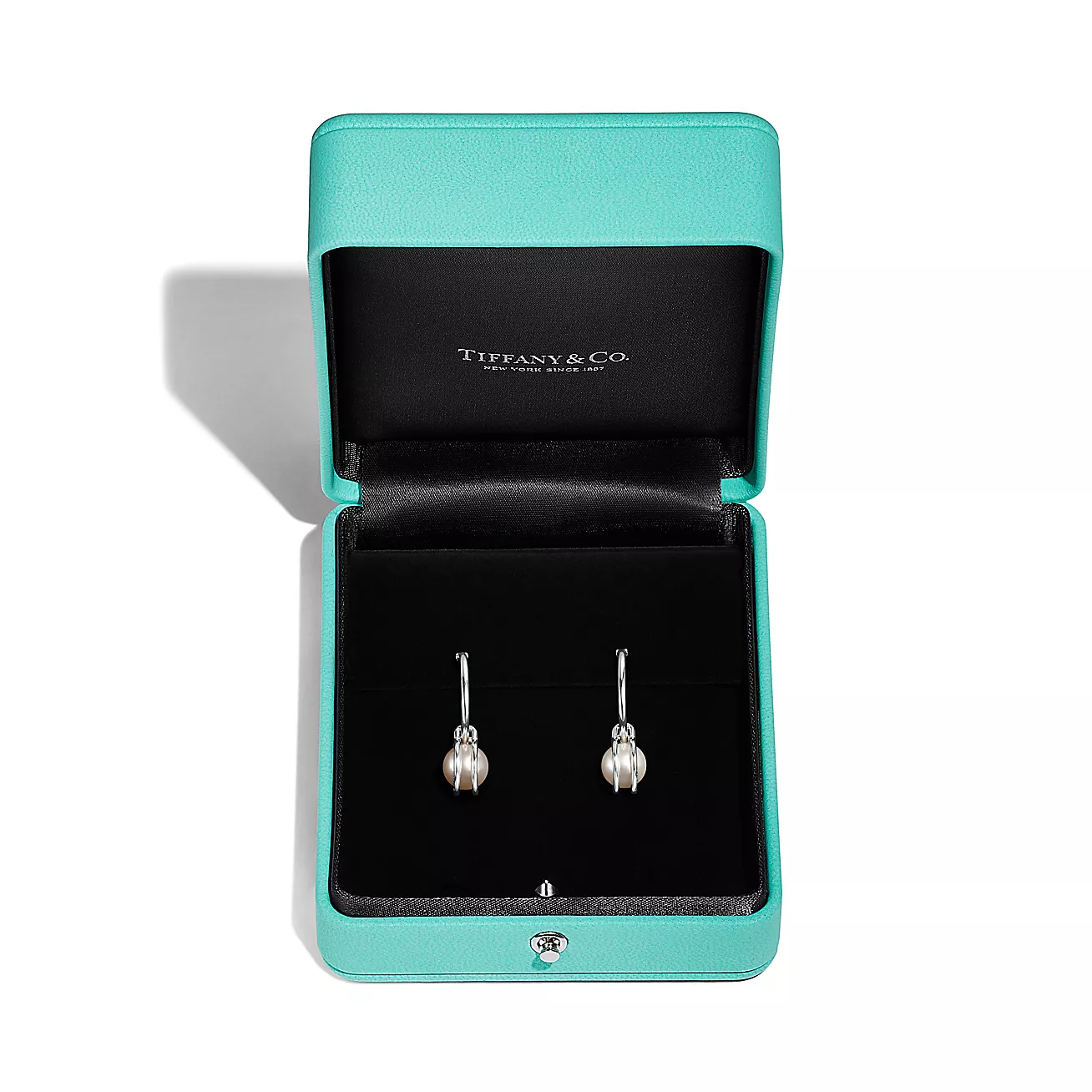 Tiffany HardWear Pearl Hoop Earrings in Sterling Silver in Sterling Silver (1:1 replica)