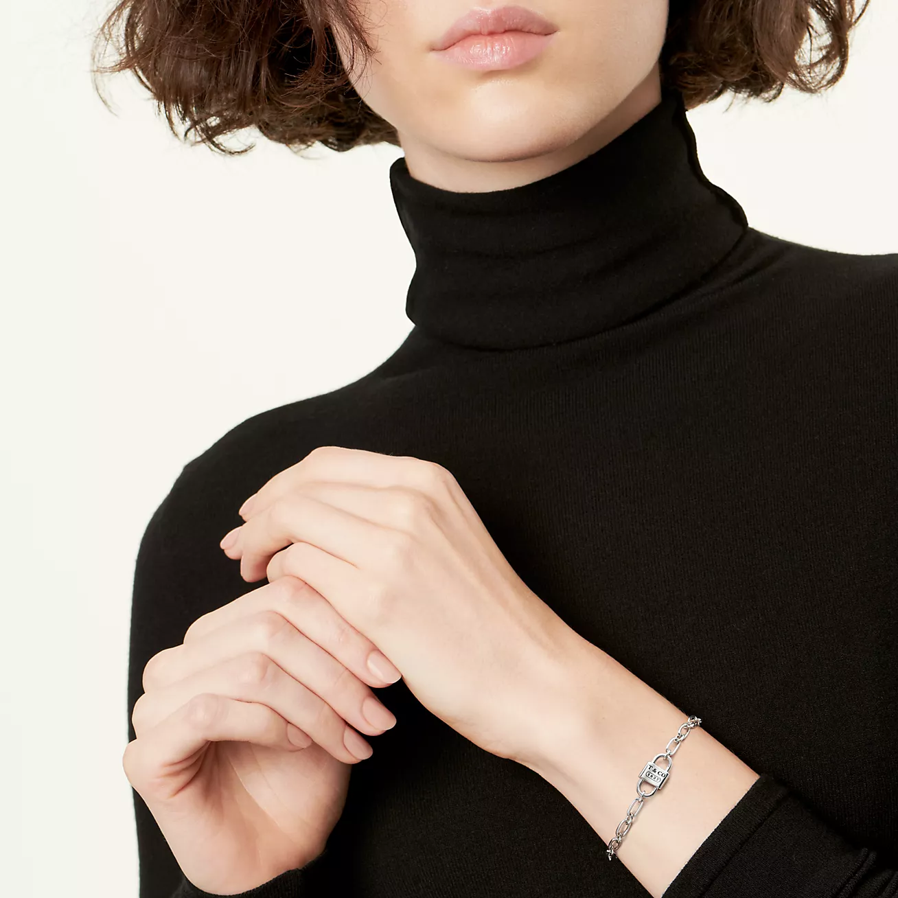 Tiffany 1837® Small Double Lock Bracelet in Sterling Silver (1:1 replica)