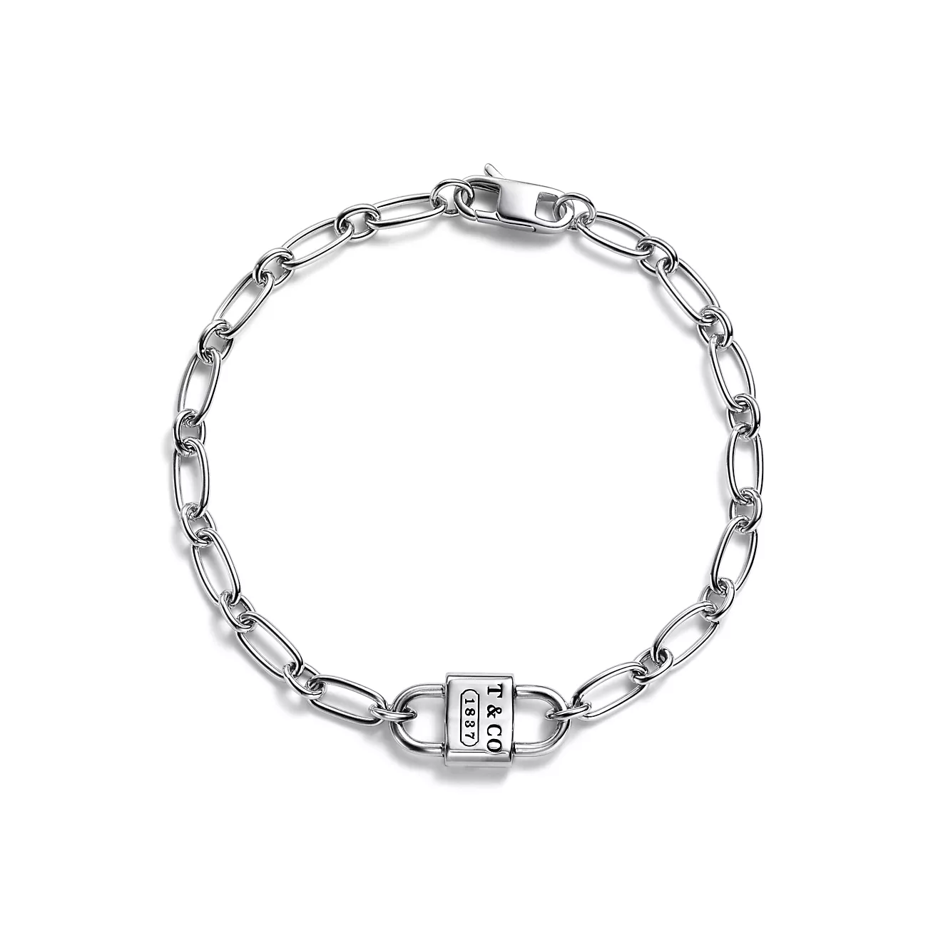 Tiffany 1837® Small Double Lock Bracelet in Sterling Silver (1:1 replica)
