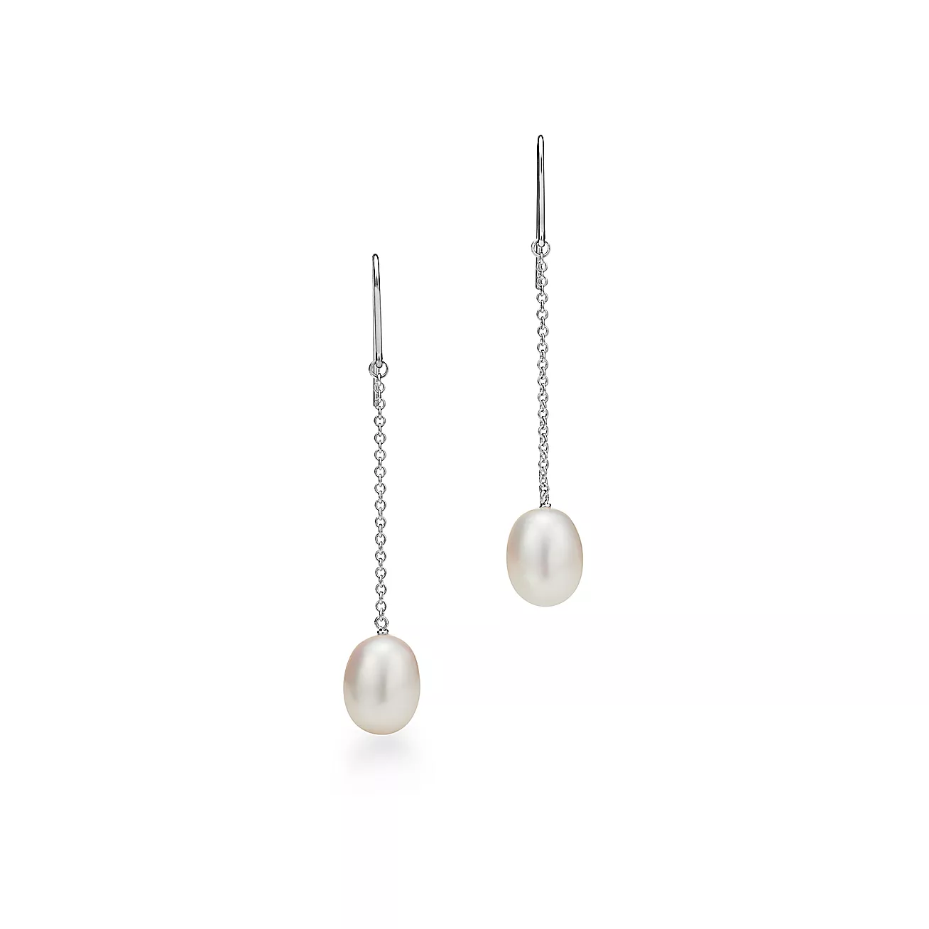 Tiffany Elsa Peretti® Pearls by the Yard™ Chain Earrings (1:1 replica)