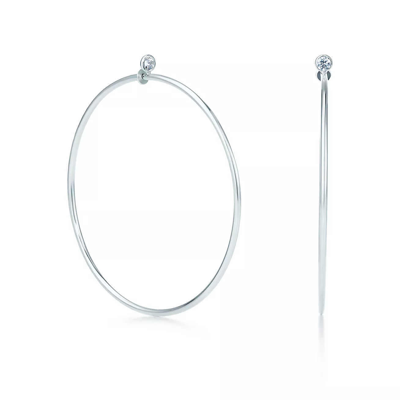 Tiffany Elsa Peretti® Diamond Hoop Earrings (1:1 replica)