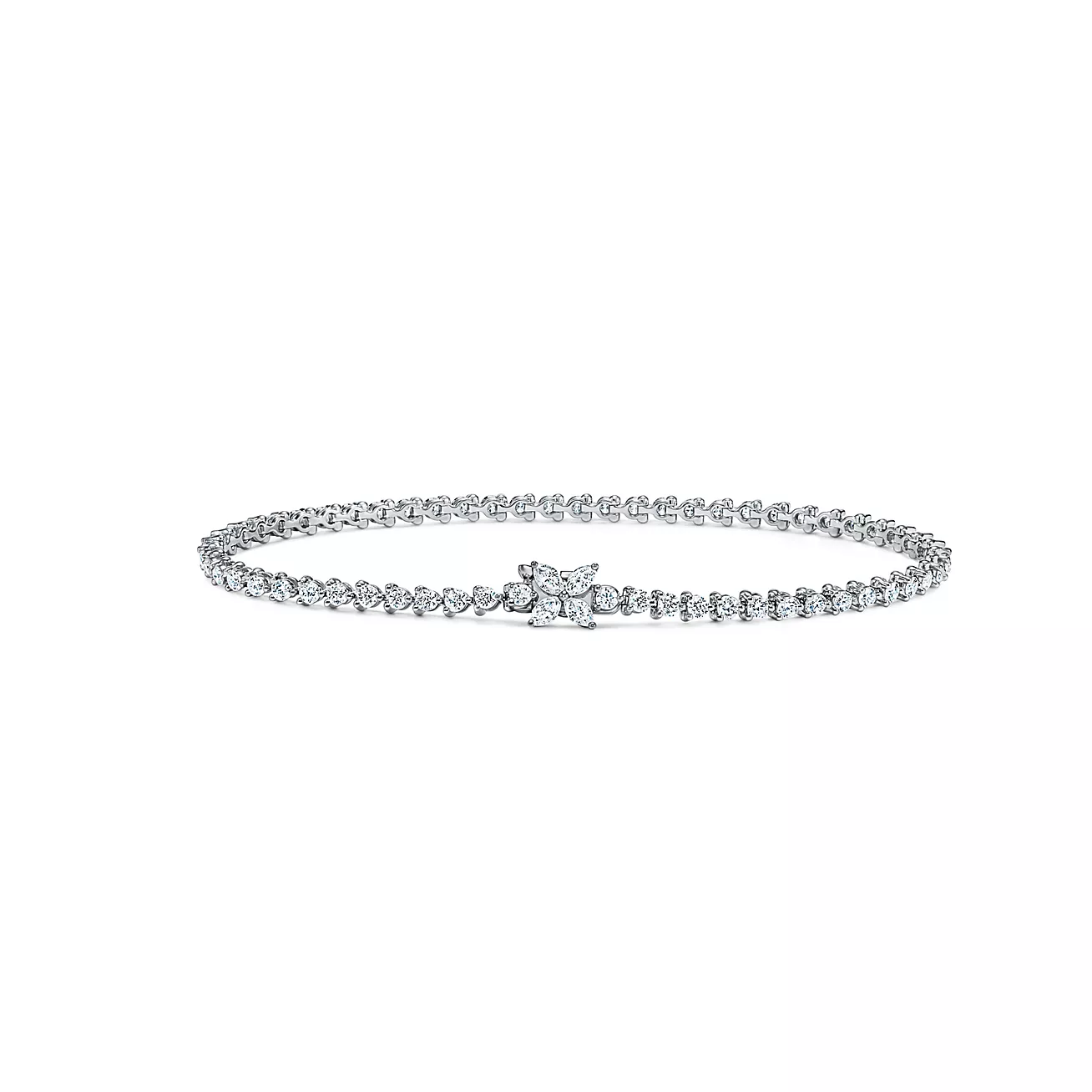 Tiffany Victoria® Tennis Bracelet in Platinum with Diamonds (1:1 replica)