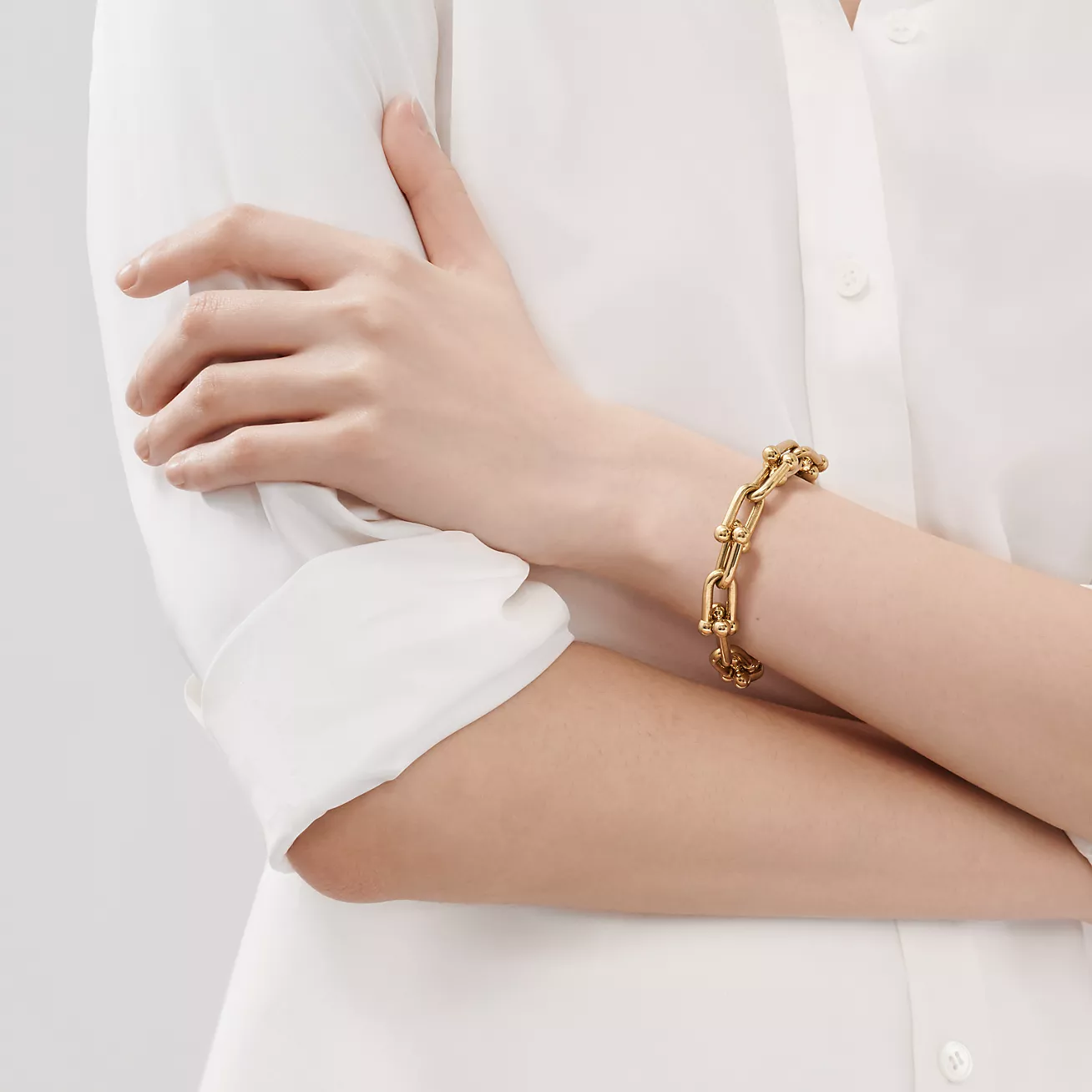 Tiffany HardWear Large Link Bracelet in Yellow Gold (1:1 replica)
