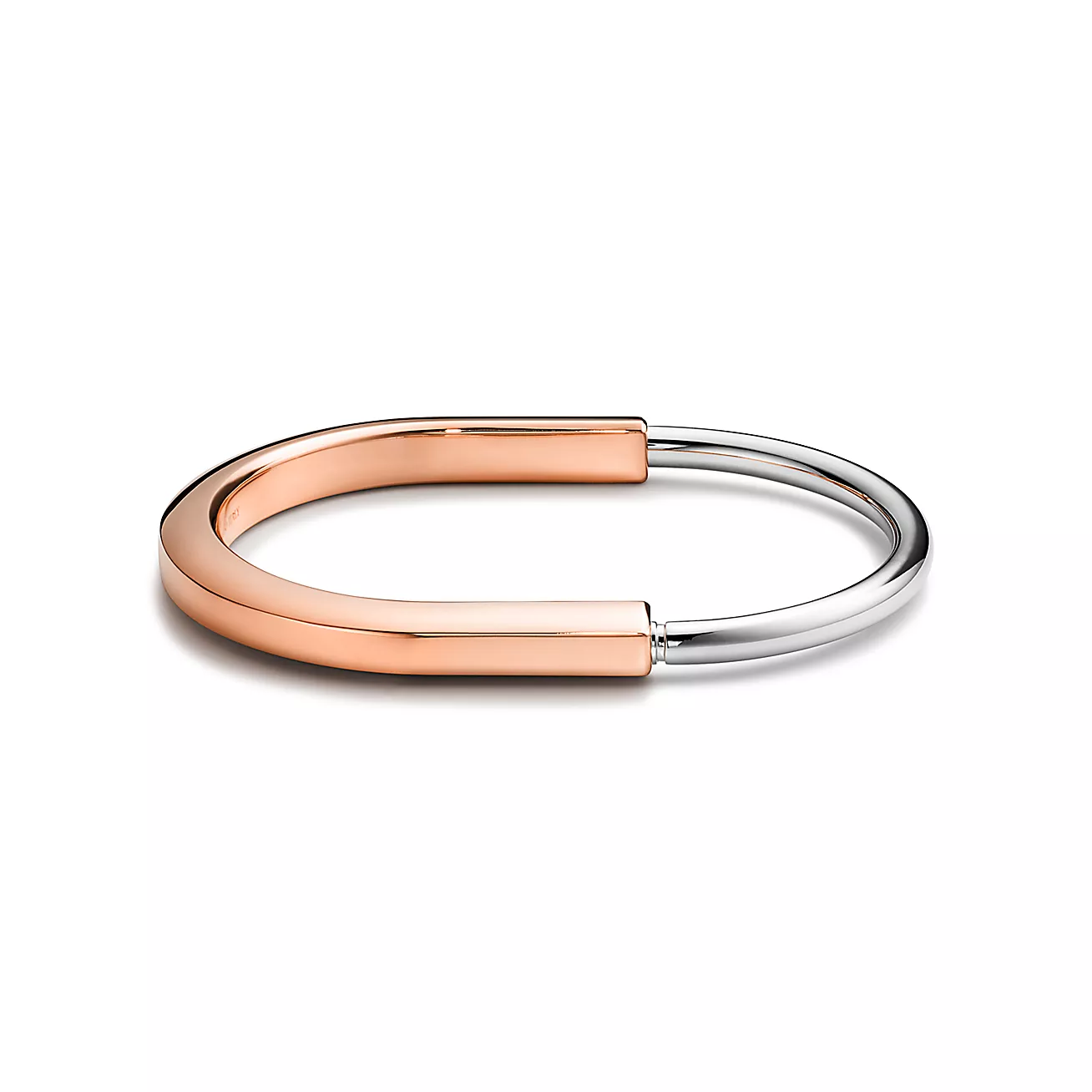Tiffany Lock Bangle in Rose and White Gold (1:1 replica)