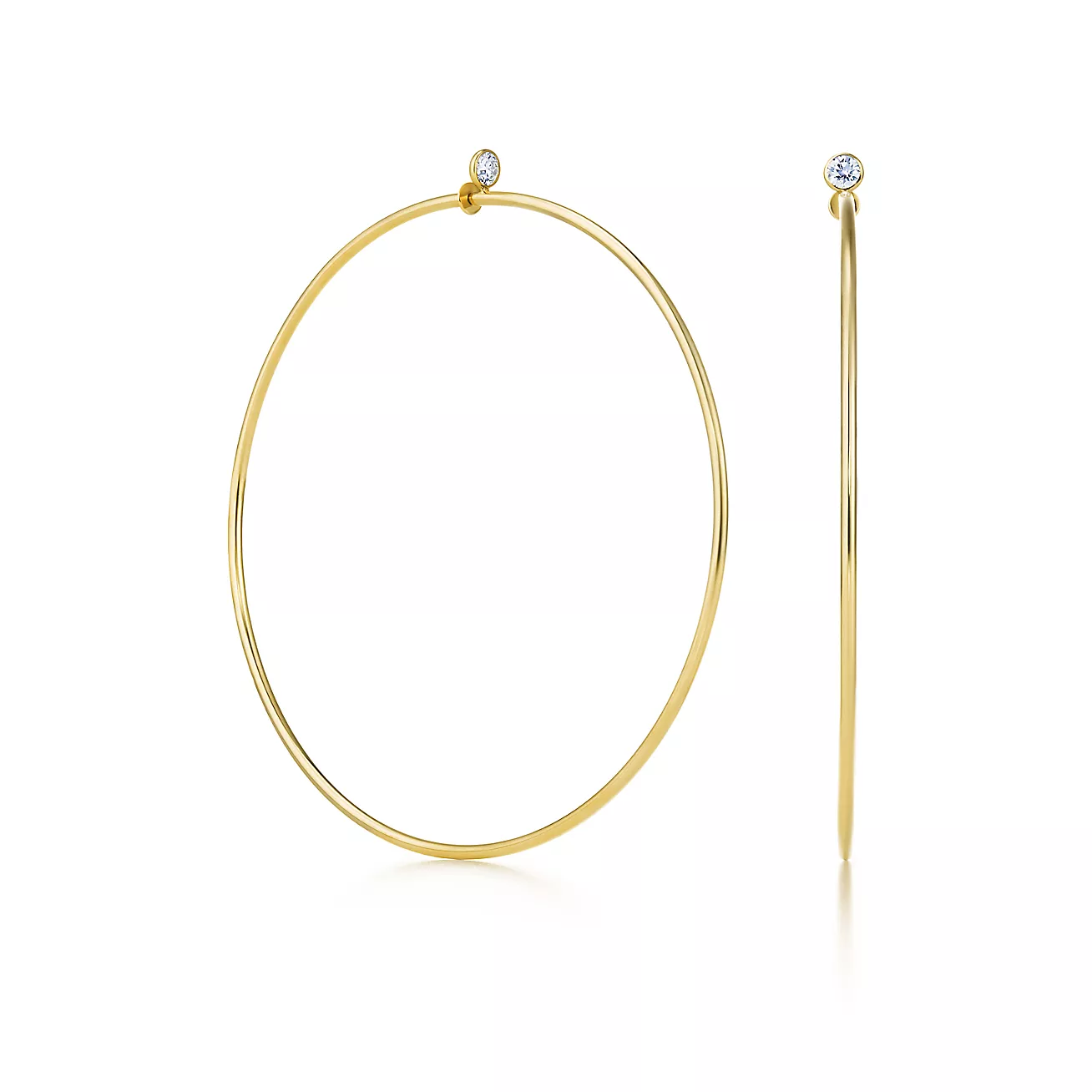 Tiffany Elsa Peretti® Diamond Hoop Earrings (1:1 replica)