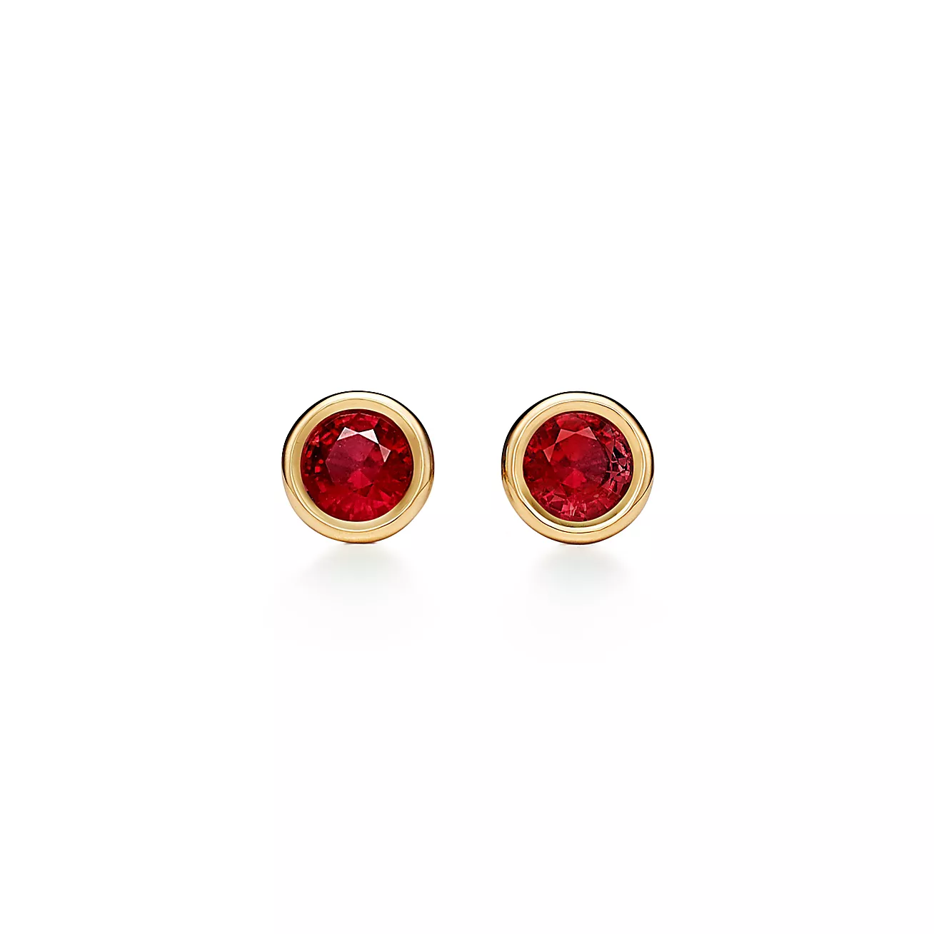 Tiffany Elsa Peretti® Color by the Yard Earrings in Yellow Gold with Rubies (1:1 replica)