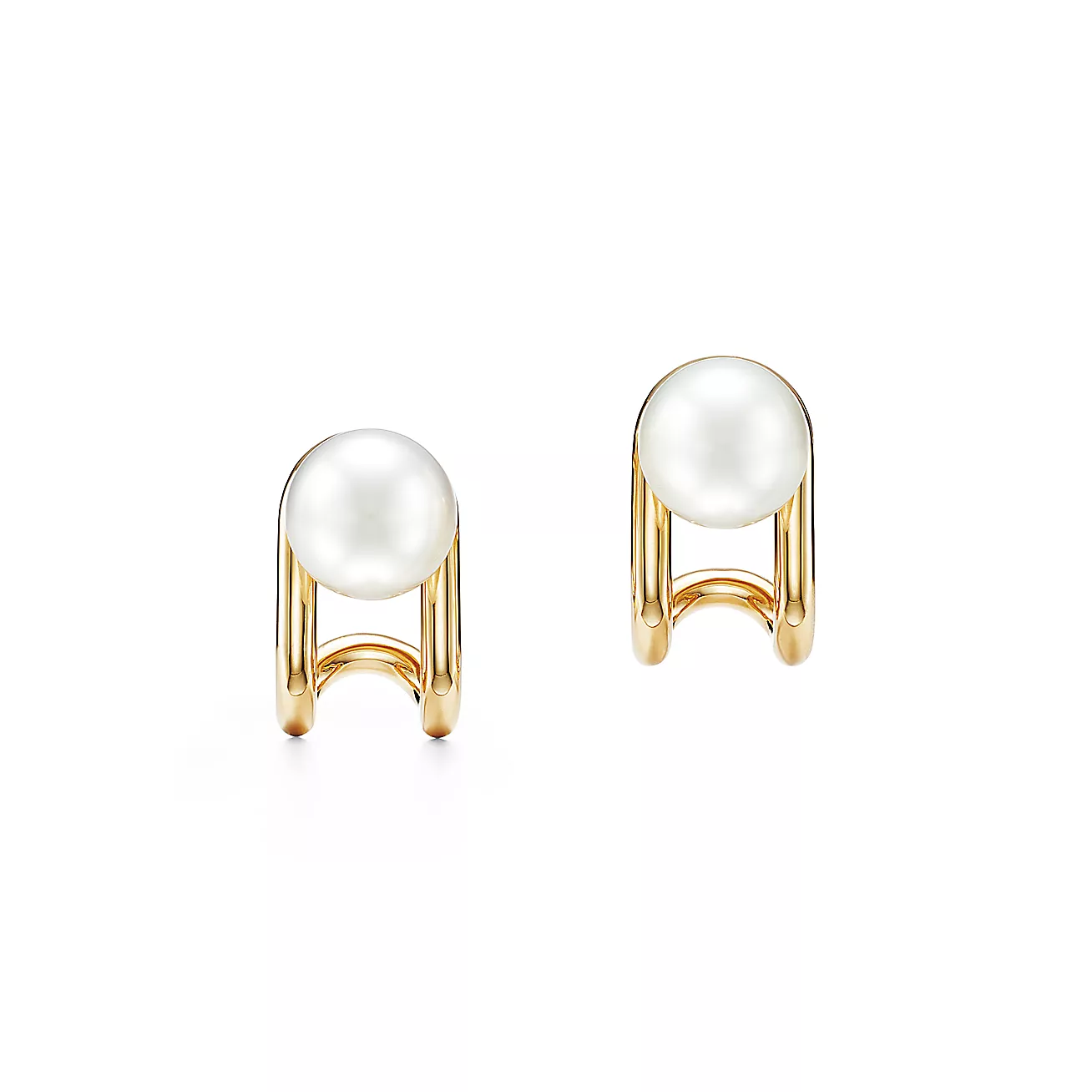 Tiffany HardWear South Sea Pearl Earrings in 18k Gold (1:1 replica)