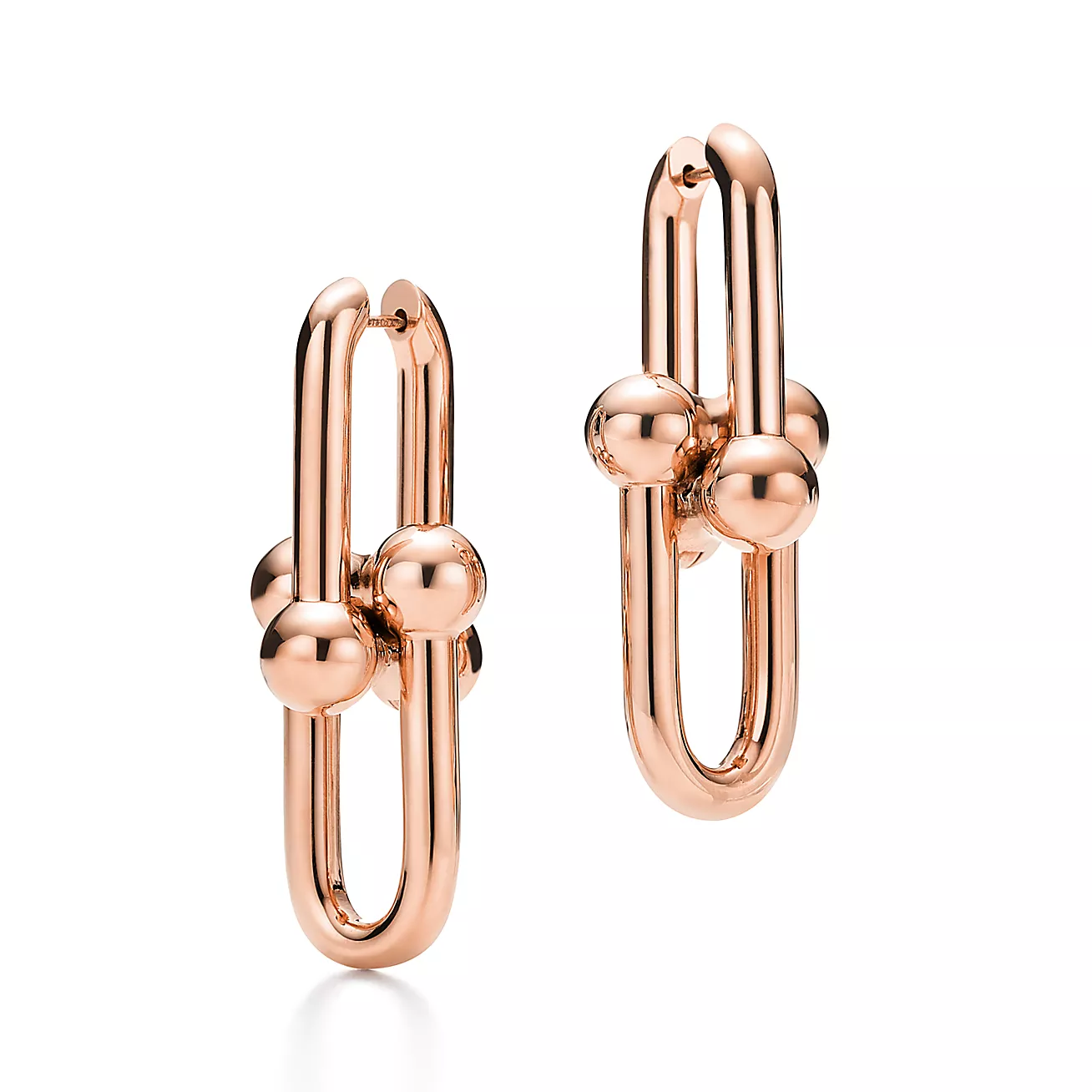 Tiffany HardWear Extra Large Link Earrings in Rose Gold (1:1 replica)