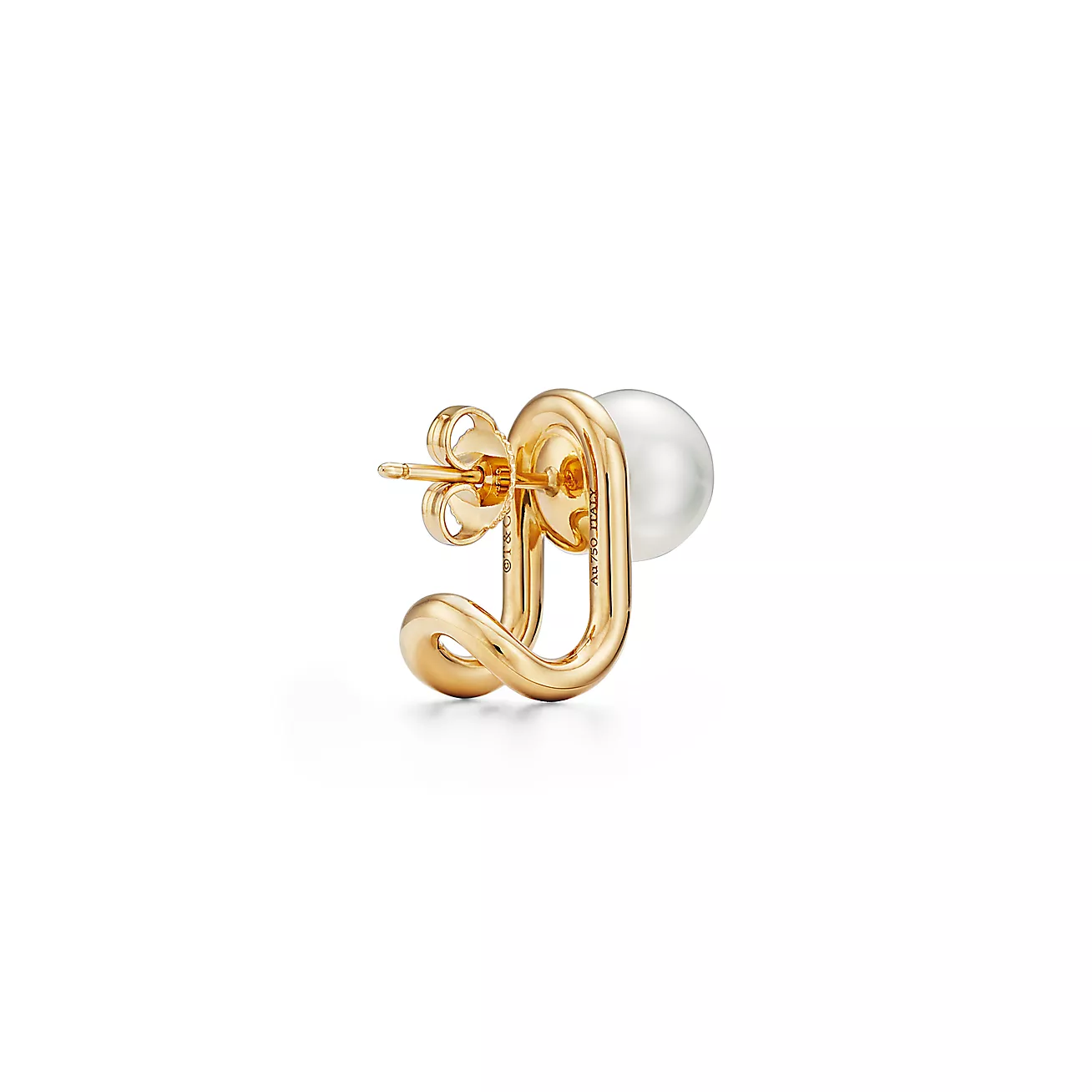 Tiffany HardWear South Sea Pearl Earrings in 18k Gold (1:1 replica)