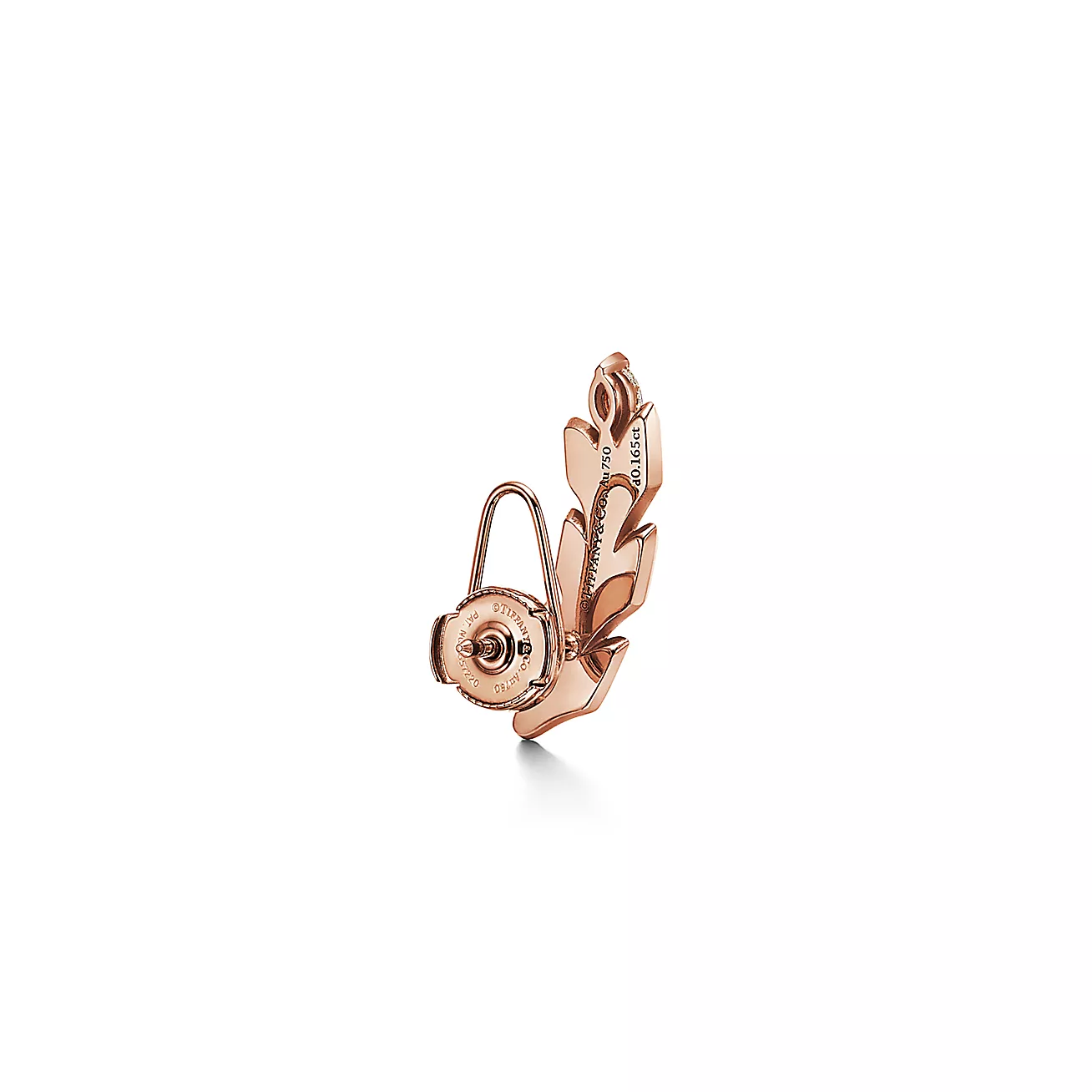 Tiffany Victoria® Vine Climber Earrings in Rose Gold with Diamonds (1:1 replica)