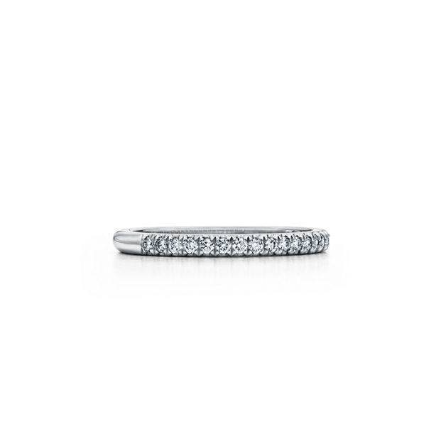 Tiffany Soleste® Half Eternity Ring in Platinum with Diamonds (1:1 replica)