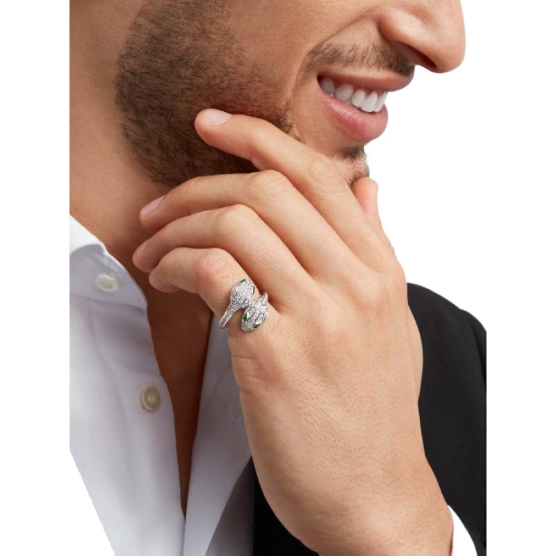 Replicate Serpenti Seduttori gilded snake ring(1:1 replica)