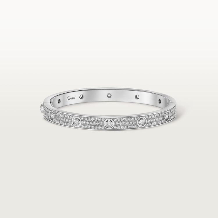 Top 1:1 replica Cartier Replicate LOVE bracelet, classic model, paved, 12 diamonds(1:1 replica)