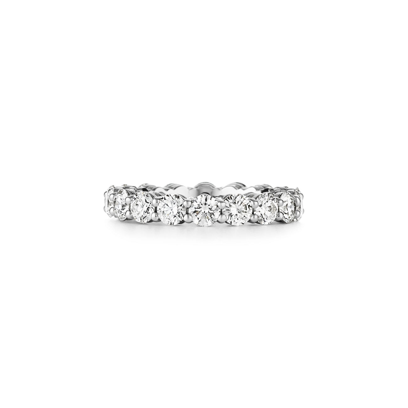 Tiffany Forever Band Ring in Platinum with a Full Circle of Diamonds, 3.7 mm (1:1 replica)