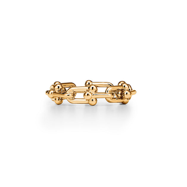 Tiffany HardWear Micro Link Ring in Yellow Gold (1:1 replica)