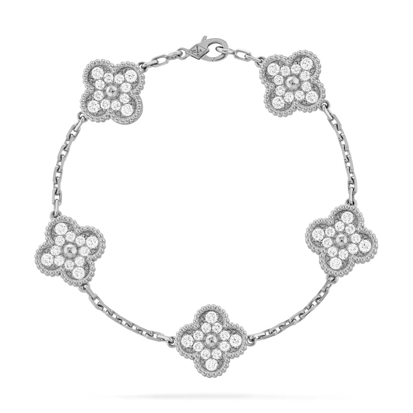 Replicate Vintage Alhambra bracelet, 5 motifs(1:1 replica)