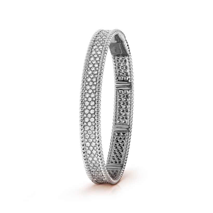Replicate Perlée diamonds bracelet, 3 rows, medium model(1:1 replica)