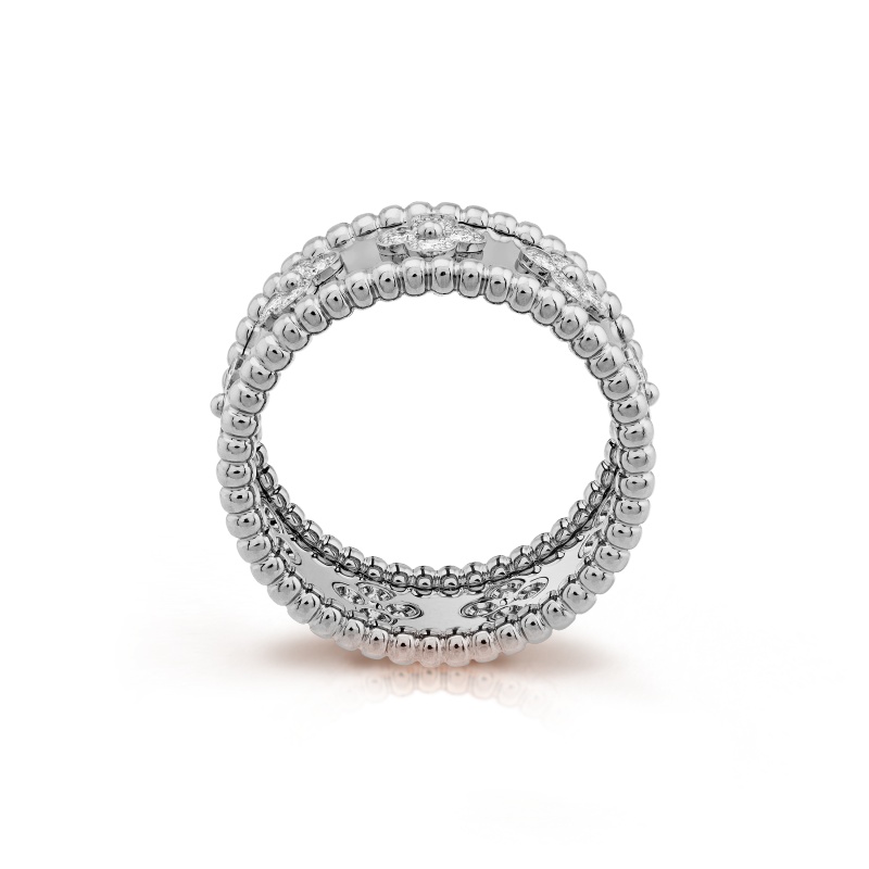 Replicate Perlée clovers ring, medium model(1:1 replica)