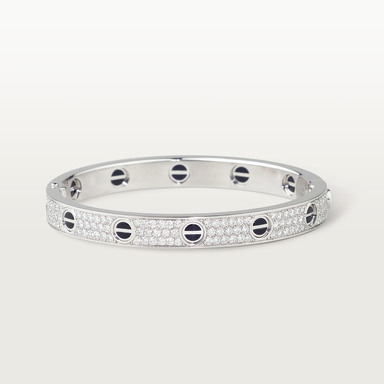 Top 1:1 replica Cartier Replicate LOVE bracelet, classic model, paved, ceramic(1:1 replica)