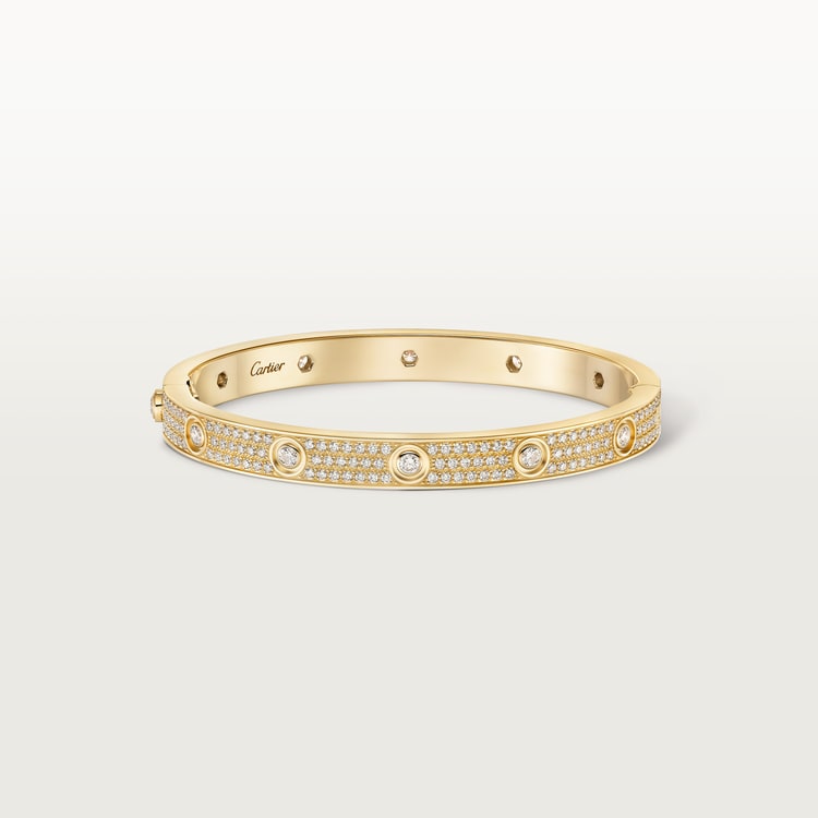 Top 1:1 replica Cartier Replicate LOVE bracelet, classic model, paved, 12 diamonds(1:1 replica)