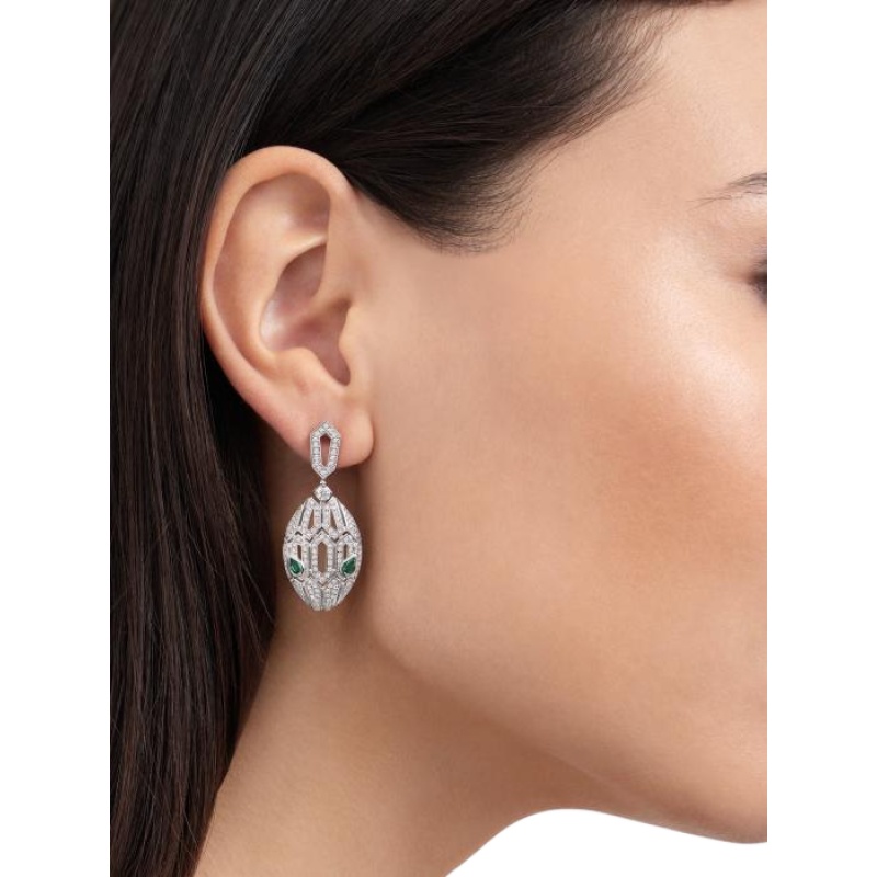 Replicate Serpenti Seduttori gilded snake earrings(1:1 replica)