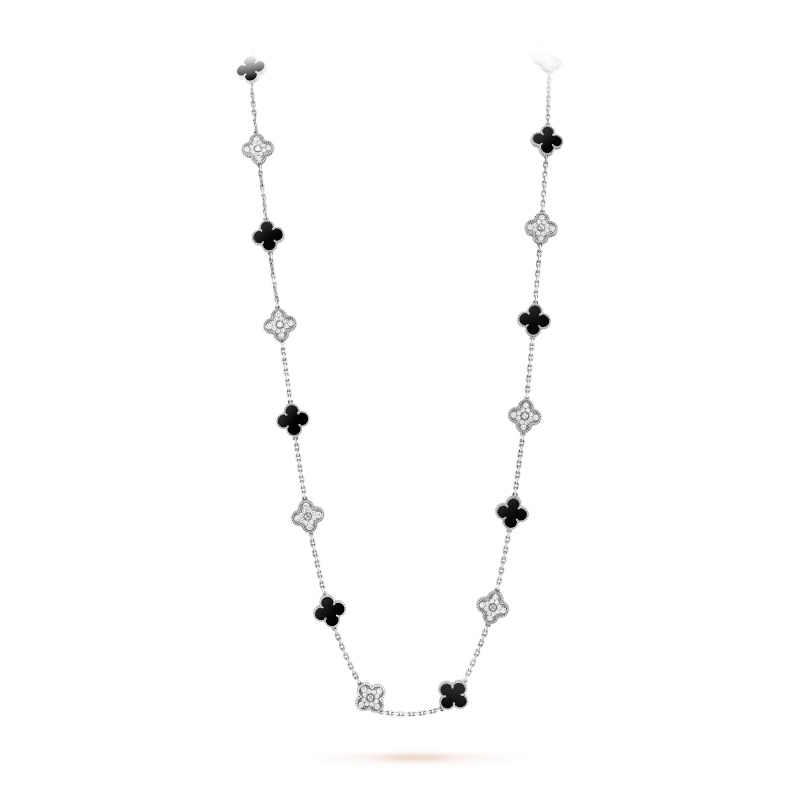 Replicate Vintage Alhambra long necklace, 20 motifs(1:1 replica)