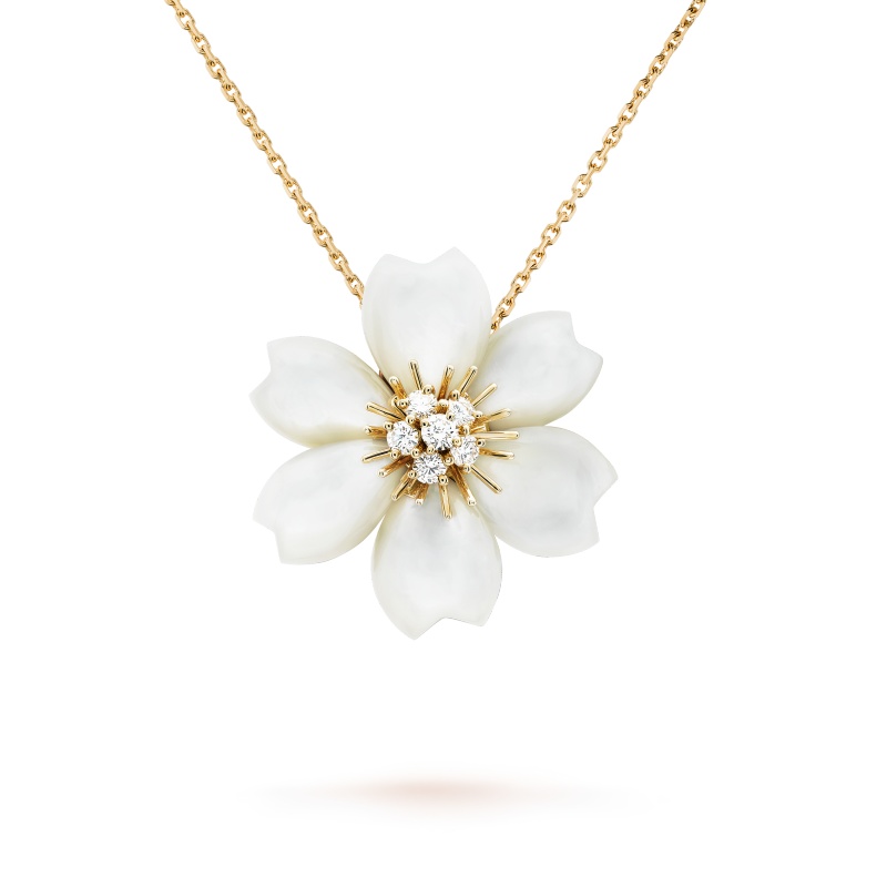 Replicate Rose de Noël clip pendant, small model(1:1 replica)