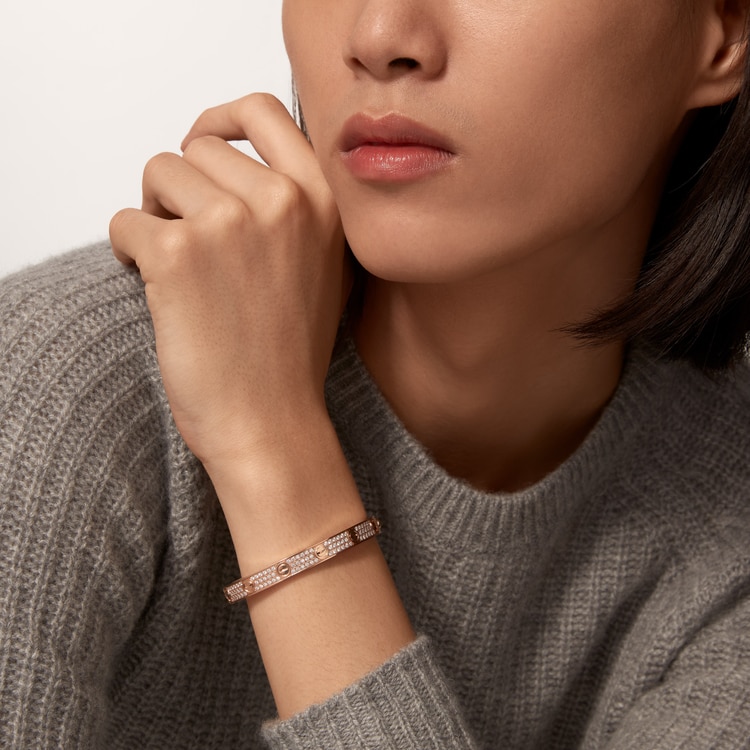 Top 1:1 replica Cartier Replicate LOVE bracelet, classic model, paved(1:1 replica)