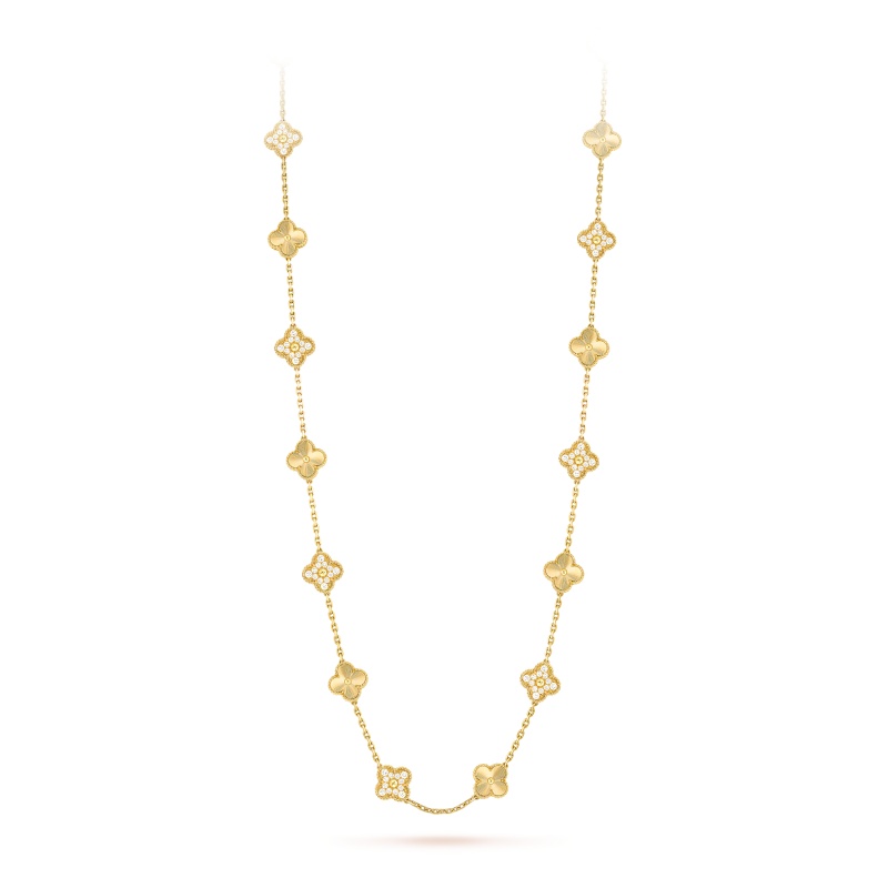 Replicate Vintage Alhambra long necklace, 20 motifs(1:1 replica)