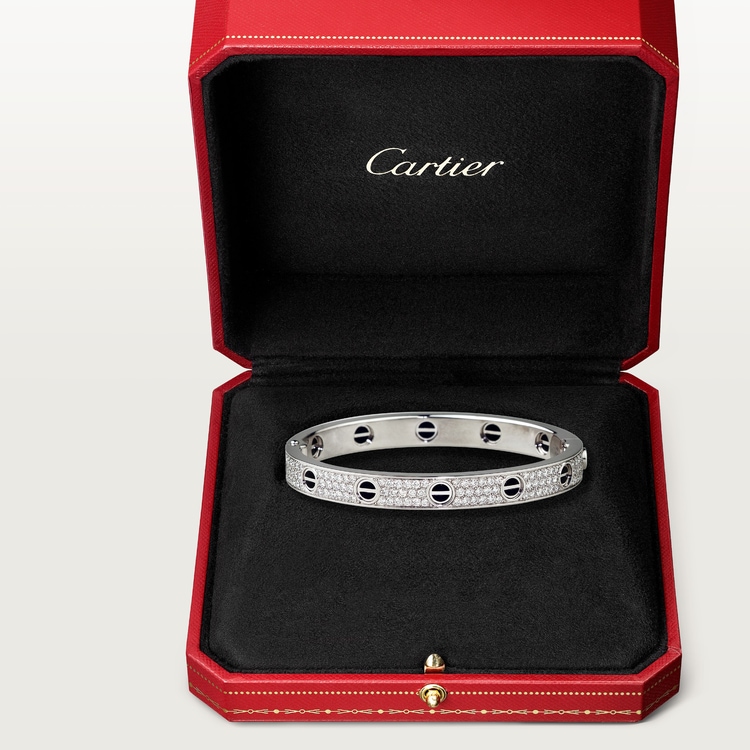 Top 1:1 replica Cartier Replicate LOVE bracelet, classic model, paved, ceramic(1:1 replica)
