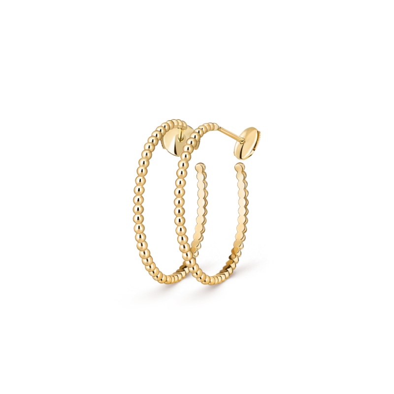 Replicate Perlée pearls of gold hoop earrings, small model(1:1 replica)