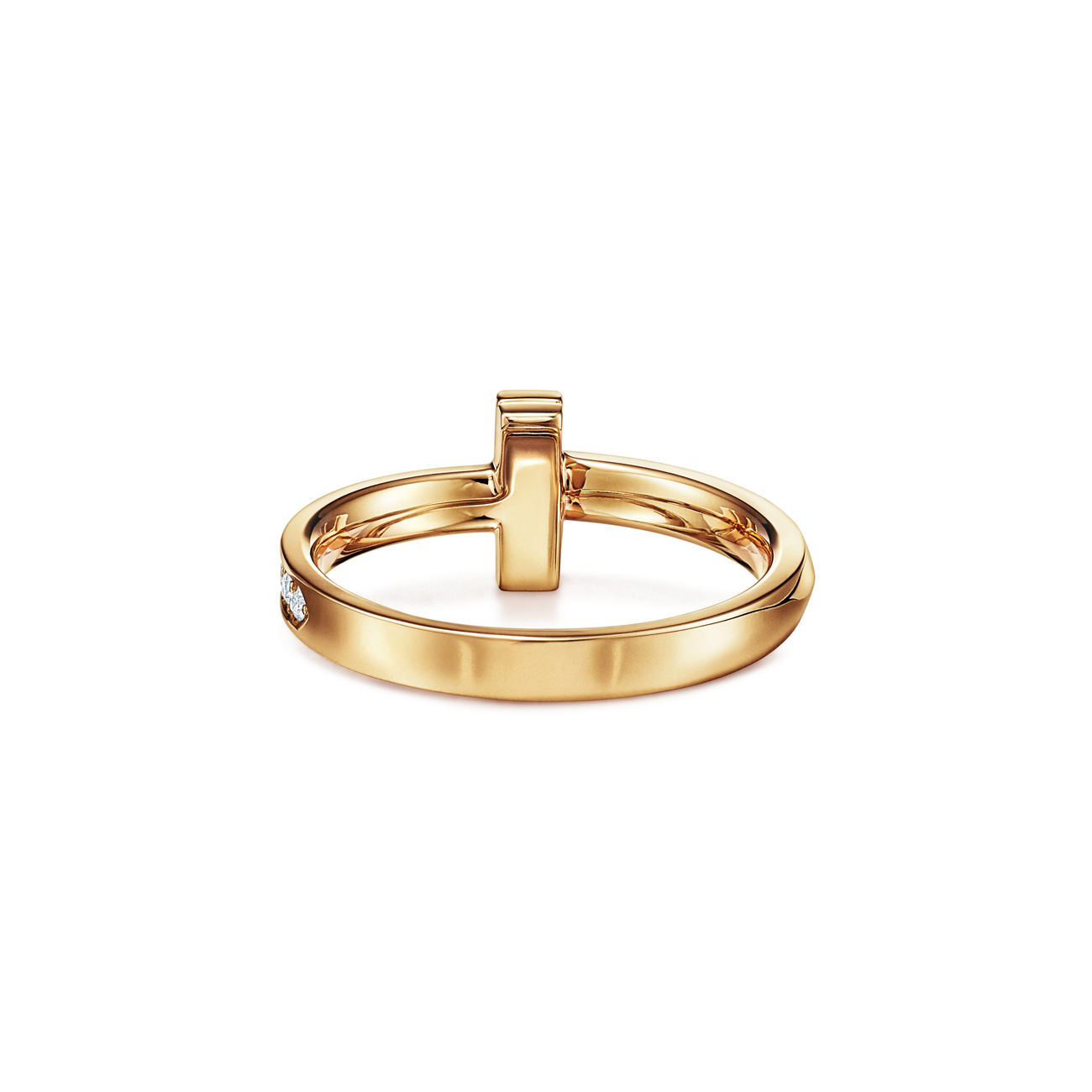 Tiffany T T1 Ring in Yellow Gold with Diamonds (1:1 replica)