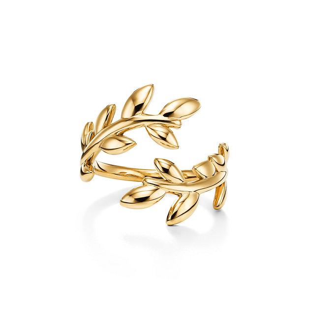 Paloma Picasso® Olive Leaf Bypass Ring in Yellow Gold (1:1 replica)