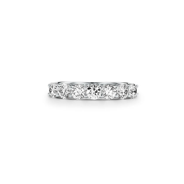Tiffany Forever Band Ring in Platinum with a Half-circle of Diamonds, 3.5 mm (1:1 replica)