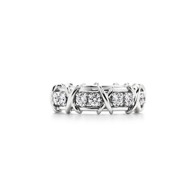 Sixteen Stone by Tiffany Ring in Platinum with Diamonds (1:1 replica)