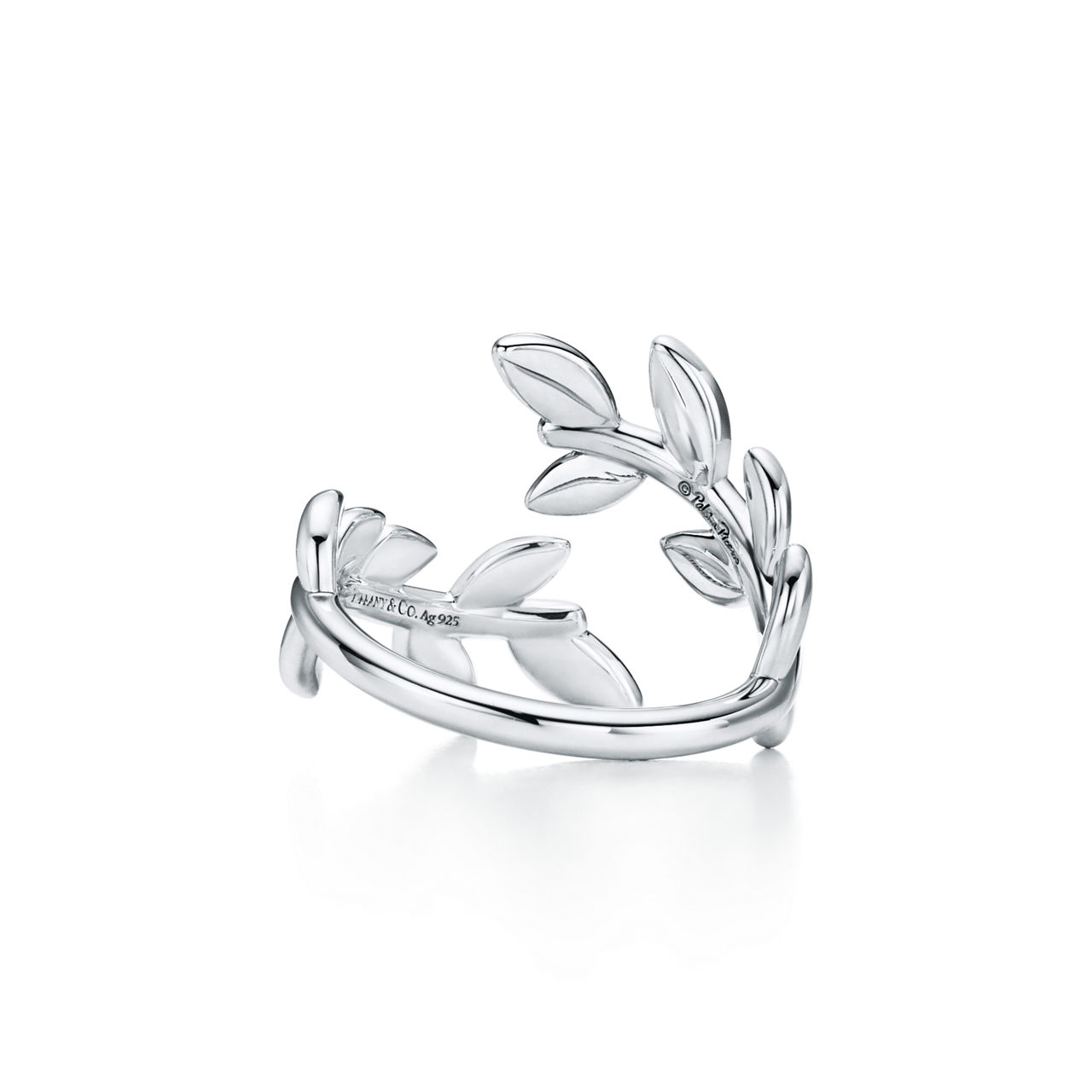 Paloma Picasso® Olive Leaf Bypass Ring in Silver (1:1 replica)
