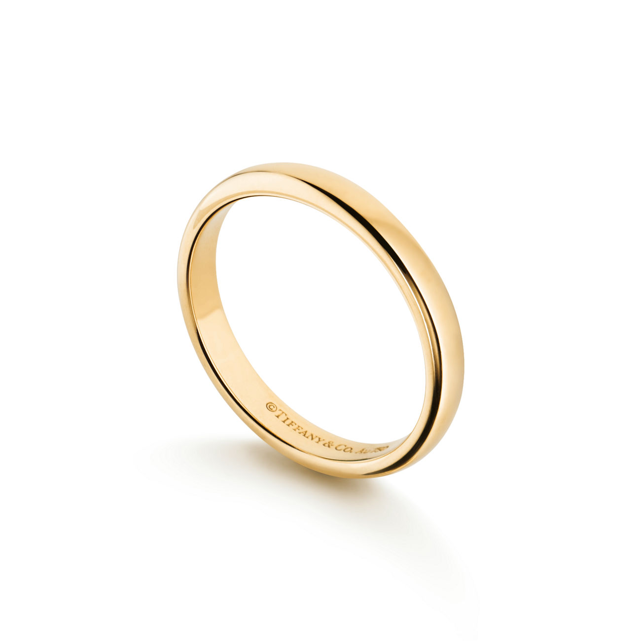Tiffany Forever Wedding Band Ring in Yellow Gold, 3 mm Wide (1:1 replica)
