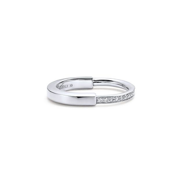 Tiffany Lock Ring in White Gold with Diamonds (1:1 replica)