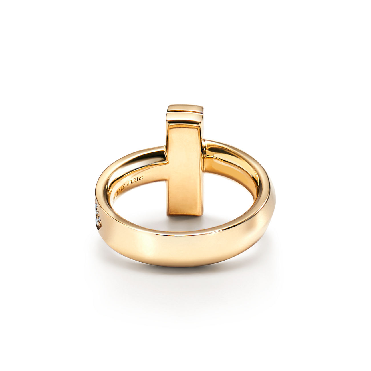 Tiffany T T1 Ring in Yellow Gold with Diamonds (1:1 replica)