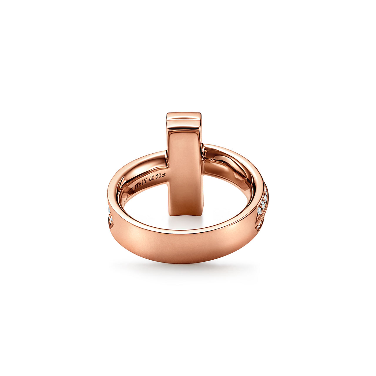 Tiffany T T1 Ring in Rose Gold with Diamonds (1:1 replica)