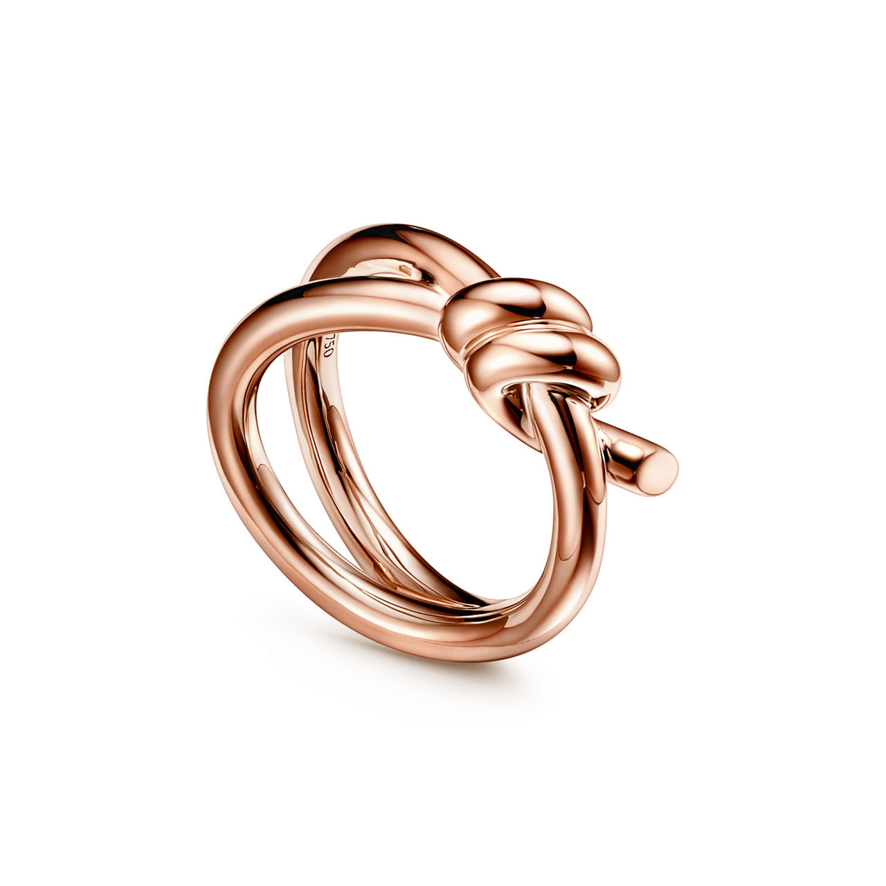 Tiffany Knot Double Row Ring in Rose Gold (1:1 replica)