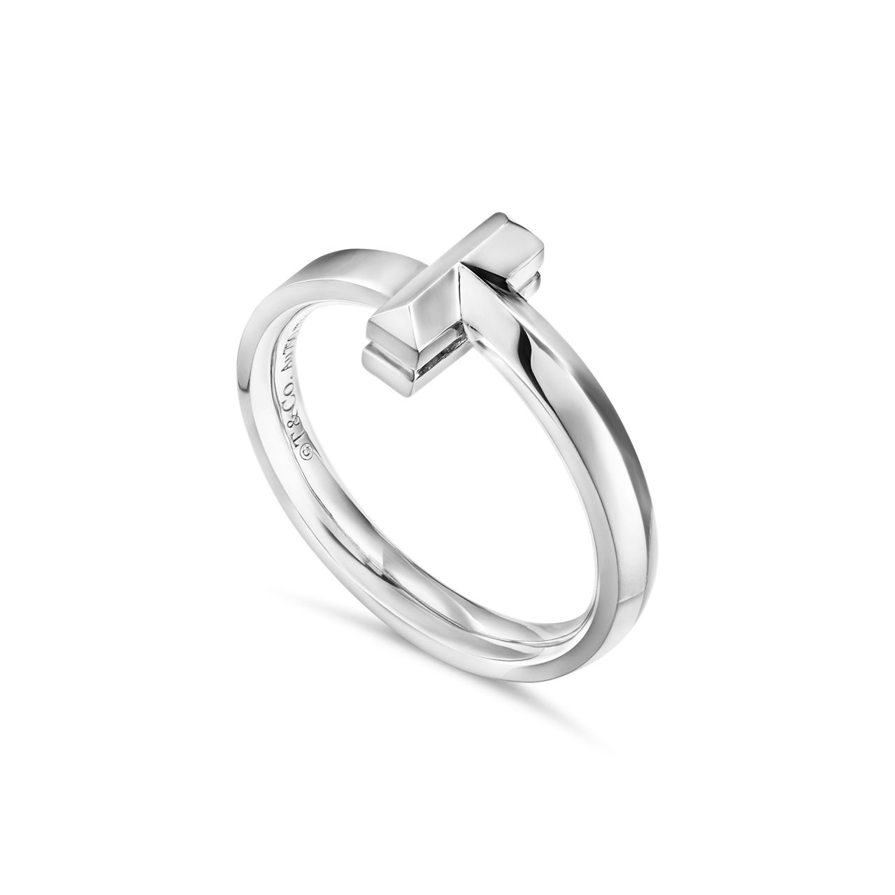 Tiffany T T1 Ring in White Gold (1:1 replica)
