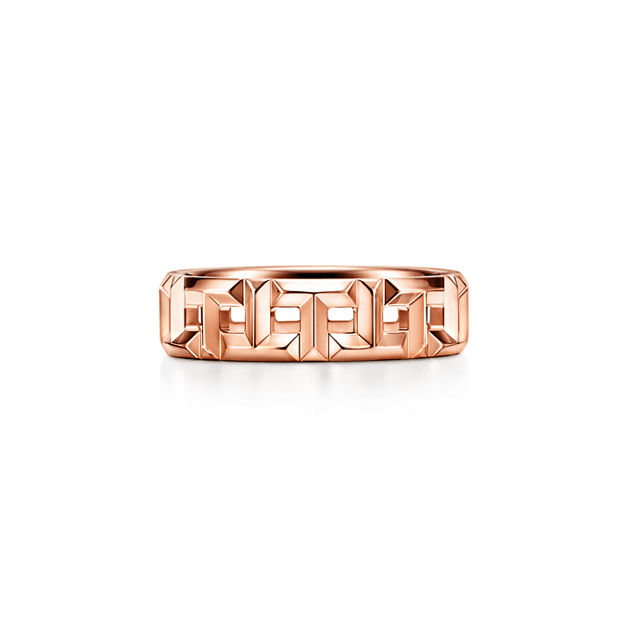 Tiffany T True Wide Ring in Rose Gold (1:1 replica)