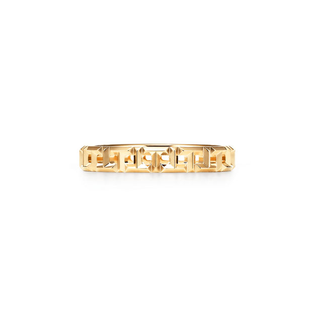 Tiffany T True Narrow Ring in Yellow Gold (1:1 replica)