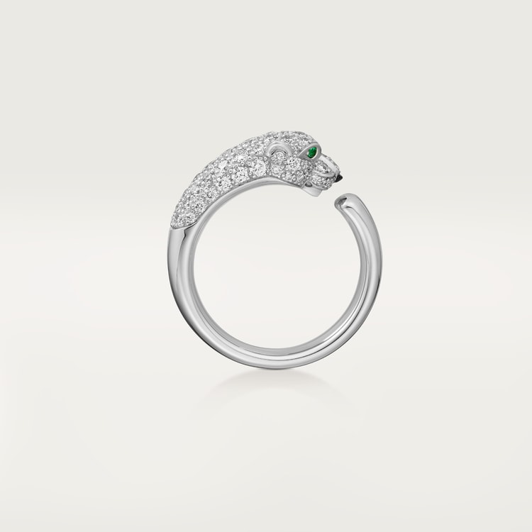 Top 1:1 replica Panthère de Cartier ring, small model, half-paved