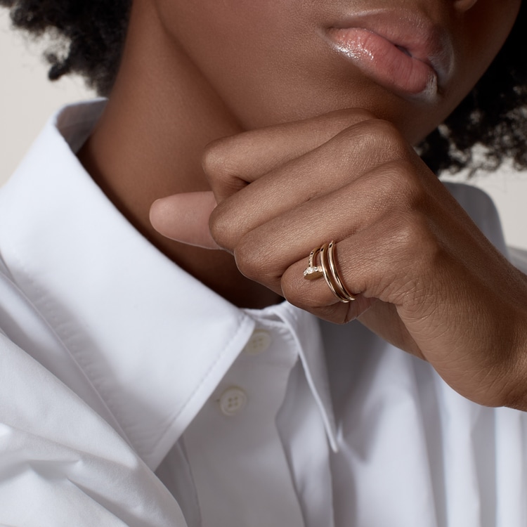 Top 1:1 replica Juste un Clou ring, double, diamonds