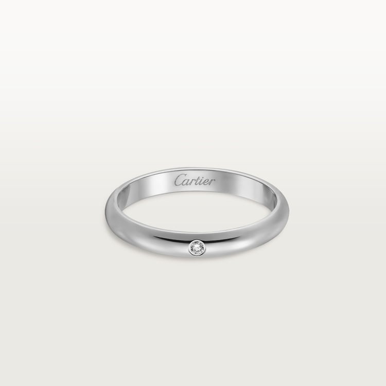 Top 1:1 replica 1895 wedding band, 2.6 mm width, 1 diamond