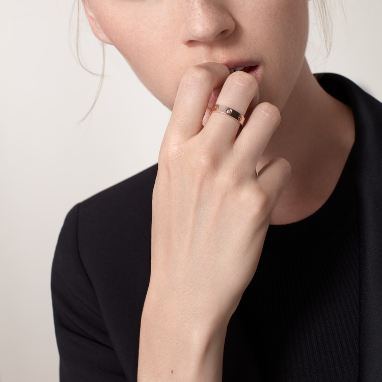 Top 1:1 replica LOVE ring, small model, 1 diamond