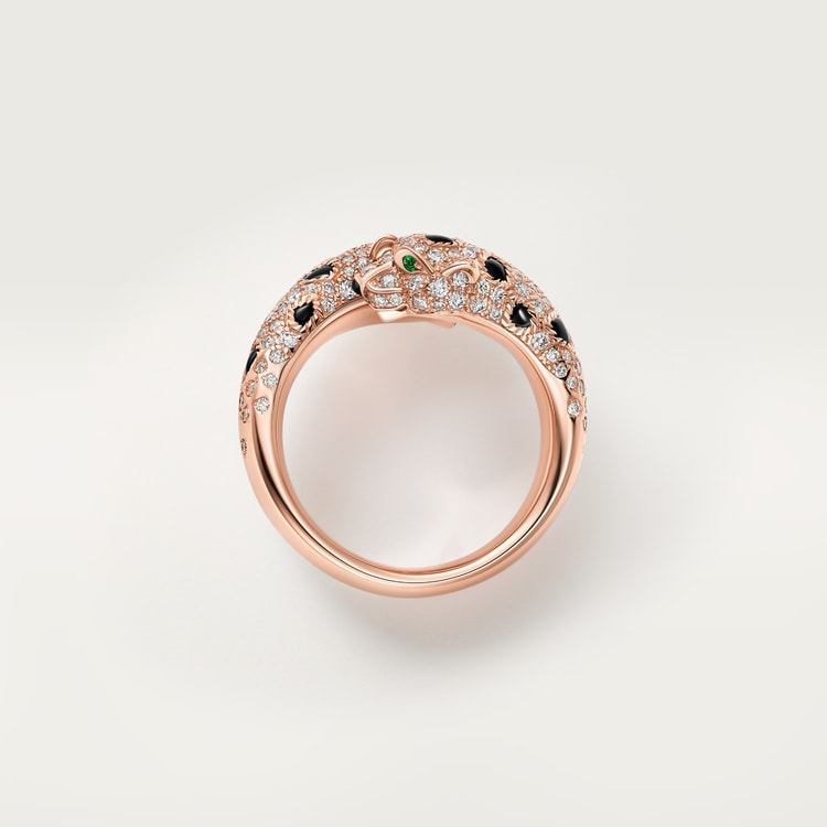 Top 1:1 replica Panthère de Cartier ring, semi-paved