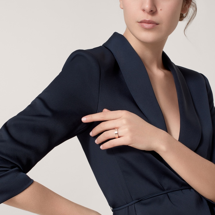 Top 1:1 replica LOVE ring, classic model, 3 diamonds